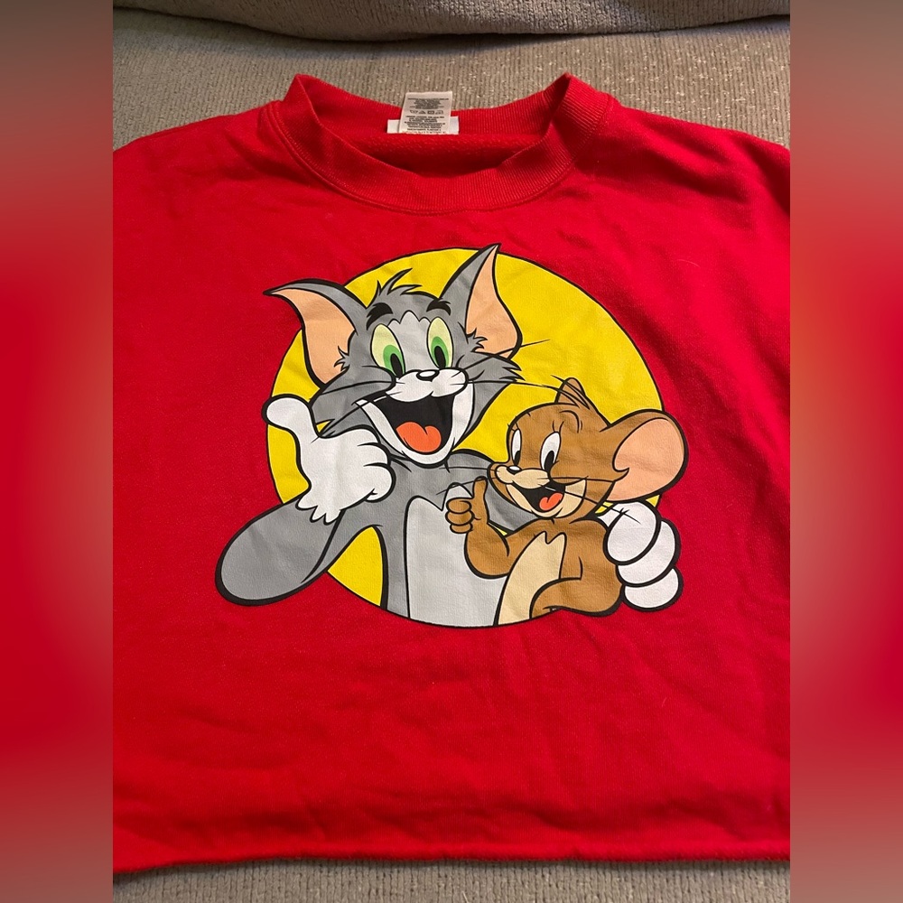 Tom and Jerry crop top sweatshirt